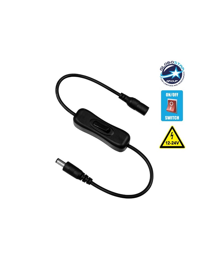 GloboStar® 73302 Διακόπτης On-Off Μαύρος DC 12-24V Max 120W